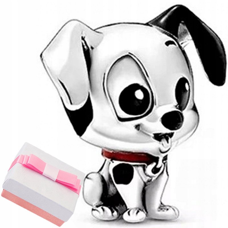 Zawieszka charms srebro 925 piesek beads srebrny