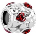 Charms srebrny serce koralik beads zawieszka