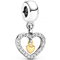 Charms srebrny serce koralik beads zawieszka