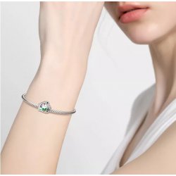 Srebrny charms domek prezent na święta 925