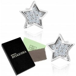 Kolczyki srebrne sztyfty kolczyki wkrętki kolczyki srebro 925 gwiazdki