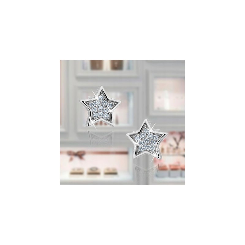 Kolczyki srebrne sztyfty kolczyki wkrętki kolczyki srebro 925 gwiazdki