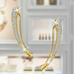 Srebrne nausznice kolczyki dla kobiety kolczyki srebro próba 925 pozłacane