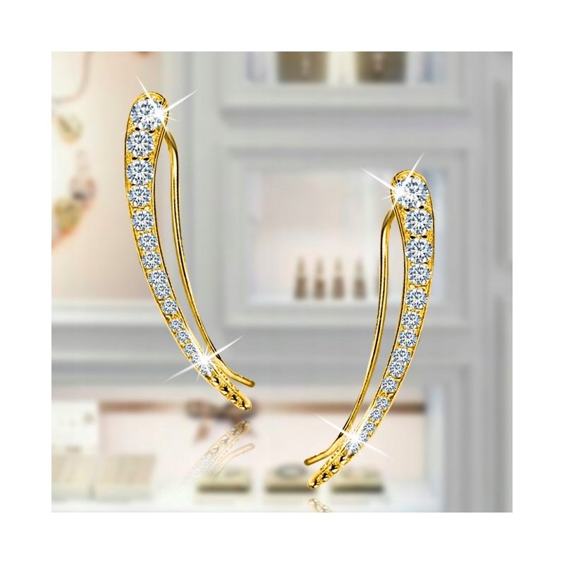 Srebrne nausznice kolczyki dla kobiety kolczyki srebro próba 925 pozłacane