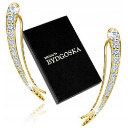 Srebrne nausznice kolczyki dla kobiety kolczyki srebro próba 925 pozłacane