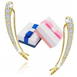 Srebrne nausznice kolczyki dla kobiety kolczyki srebro próba 925 pozłacane