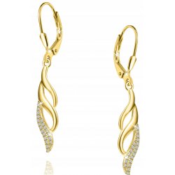 Kolczyki srebrne długie wiszące dla kobiety srebro pozłacane 925