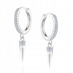 Kolczyki srebrne wiszące dla kobiety kolczyki srebro próba 925 rodowane