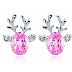 Srebrne kolczyki 925 na święta renifery