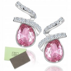 Srebrne kolczyki 925 wkrętki rodowane różowe