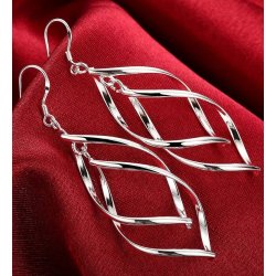 Długie kolczyki srebrne kolczyki wiszące dla kobiety srebro próba 925