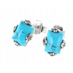 Kolczyki srebrne turkus srebro próba 925 sztyfty 24h