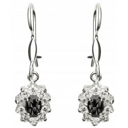 Kolczyki srebrne 925 czarne wiszące eleganckie