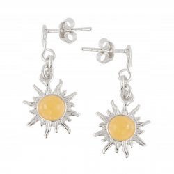 Kolczyki srebrne 925 wiszące z bursztynem srebro