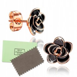 Piękne srebrne kolczyki 925 dla kobiety kwiatki