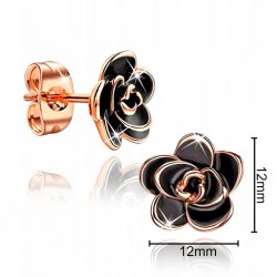 Piękne srebrne kolczyki 925 dla kobiety kwiatki