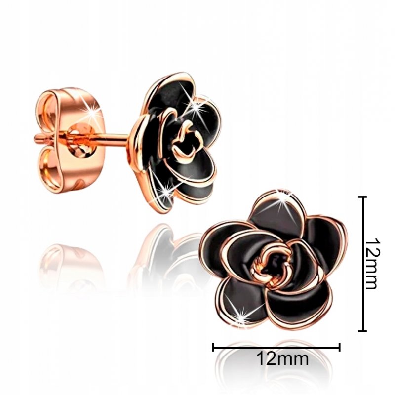 Piękne srebrne kolczyki 925 dla kobiety kwiatki