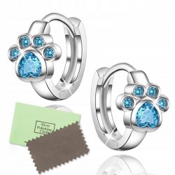 Srebrne kolczyki 925 łapki kółka dla dziewczynki