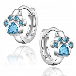 Srebrne kolczyki 925 łapki kółka dla dziewczynki