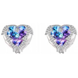 Kolczyki srebrne wkrętki sztyfty serca damskie kolczyki srebro próba 925