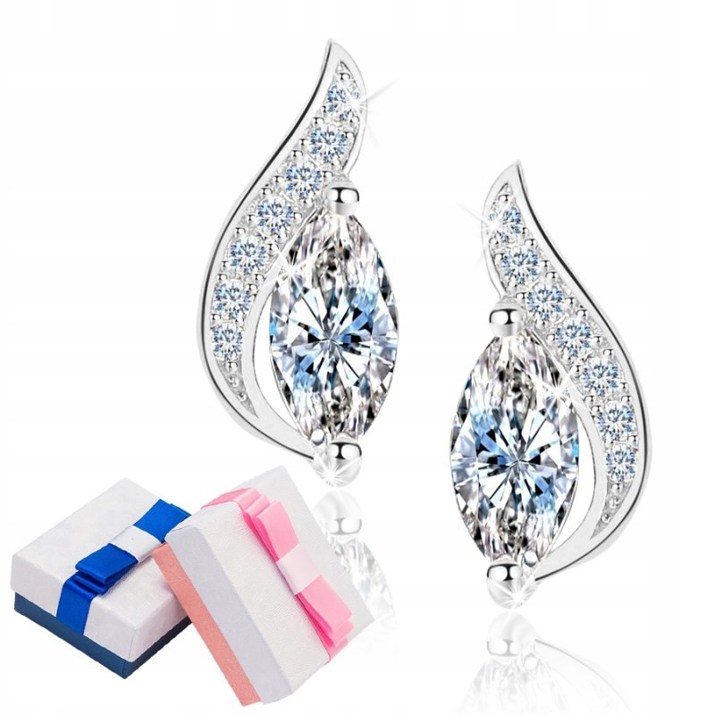 Kolczyki srebrne wkrętki dla kobiety kolczyki sztyfty srebro próba 925