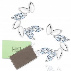 Kolczyki srebrne 925 dla dziewczyny wkrętki kolczyki sztyfty srebro 925