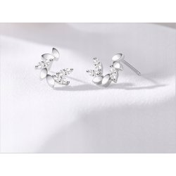 Kolczyki srebrne 925 dla dziewczyny wkrętki kolczyki sztyfty srebro 925