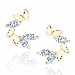 Kolczyki srebrne wkrętki sztyfty kolczyki srebro pozłacane oryginalne