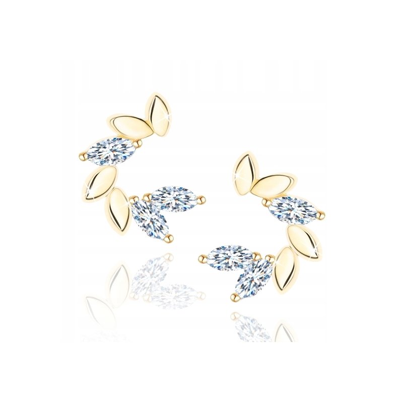 Kolczyki srebrne wkrętki sztyfty kolczyki srebro pozłacane oryginalne