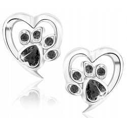 Kolczyki łapki srebro 925 wkrętki rodowane kolczyki srebrne sztyfty czarne