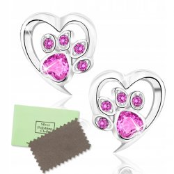 Kolczyki łapki srebro 925 wkrętki rodowane