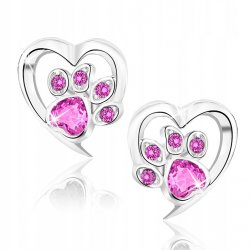 Kolczyki łapki srebro 925 wkrętki rodowane