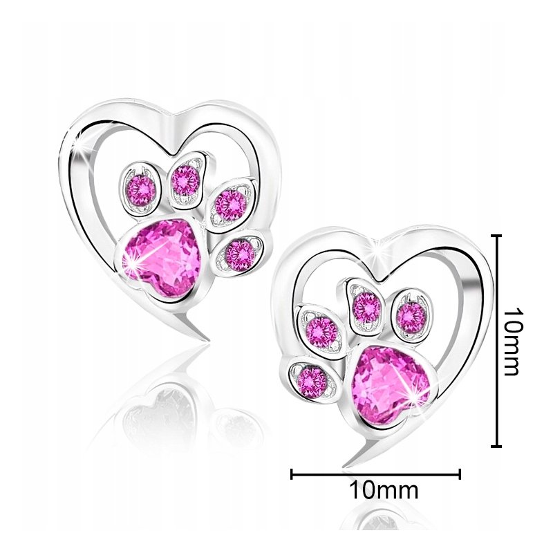 Kolczyki łapki srebro 925 wkrętki rodowane