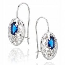 Piękne kolczyki srebrne wiszące srebro próby 925