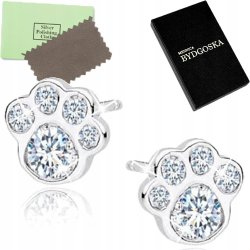 Kolczyki srebrne łapki srebro próba 925 rodowane