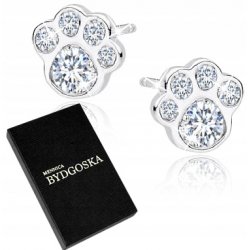 Kolczyki srebrne łapki srebro próba 925 rodowane