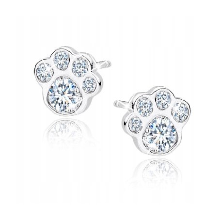 Kolczyki srebrne łapki srebro próba 925 rodowane