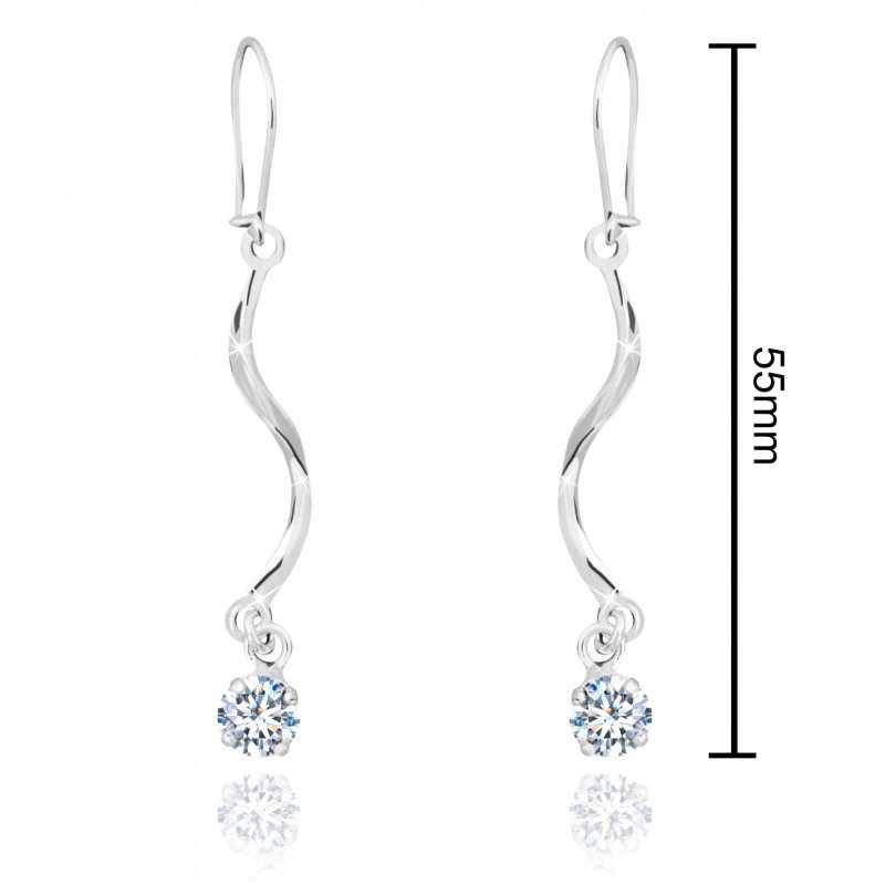 Kolczyki srebrne długie wiszące srebro próba 925