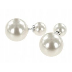 Wyjątkowe kolczyki srebrne sztyft perły srebro 925