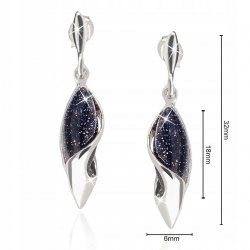 Piękne kolczyki srebrne noc kairu kolczyki sztyfty wkrętki srebro próba 925