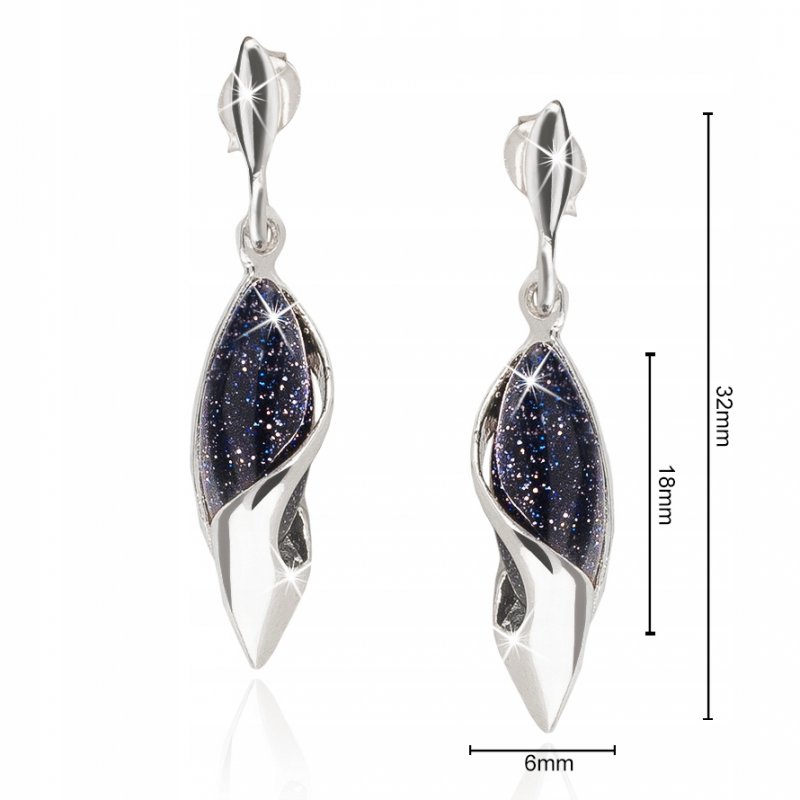 Piękne kolczyki srebrne noc kairu kolczyki sztyfty wkrętki srebro próba 925