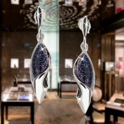 Piękne kolczyki srebrne noc kairu kolczyki sztyfty wkrętki srebro próba 925