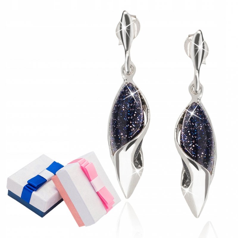 Piękne kolczyki srebrne noc kairu kolczyki sztyfty wkrętki srebro próba 925