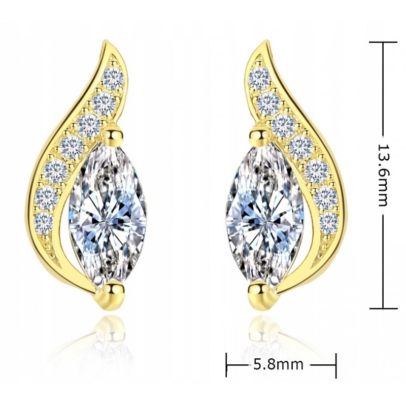 Kolczyki srebrne pozłacane srebro 925 prezent