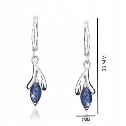 Kolczyki srebrne wiszące angielskie dla kobiety