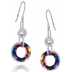 Kolczyki srebrne wiszące koła kolczyki srebro próba 925 rodowane