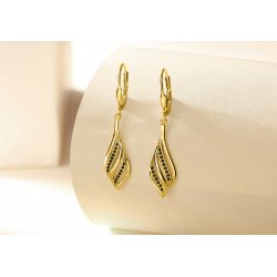 Kolczyki srebrne wiszące dla kobiety srebro pozłacane 925