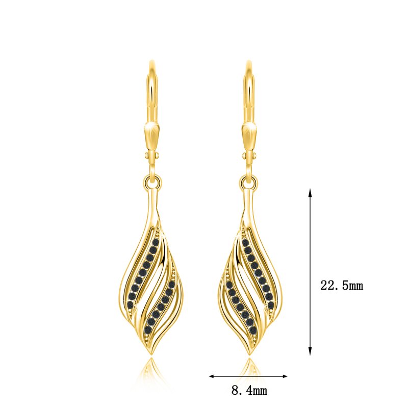 Kolczyki srebrne wiszące dla kobiety srebro pozłacane 925