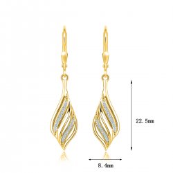 Srebrne kolczyki wiszące kolczyki srebro próba 925 pozłacane oryginalne