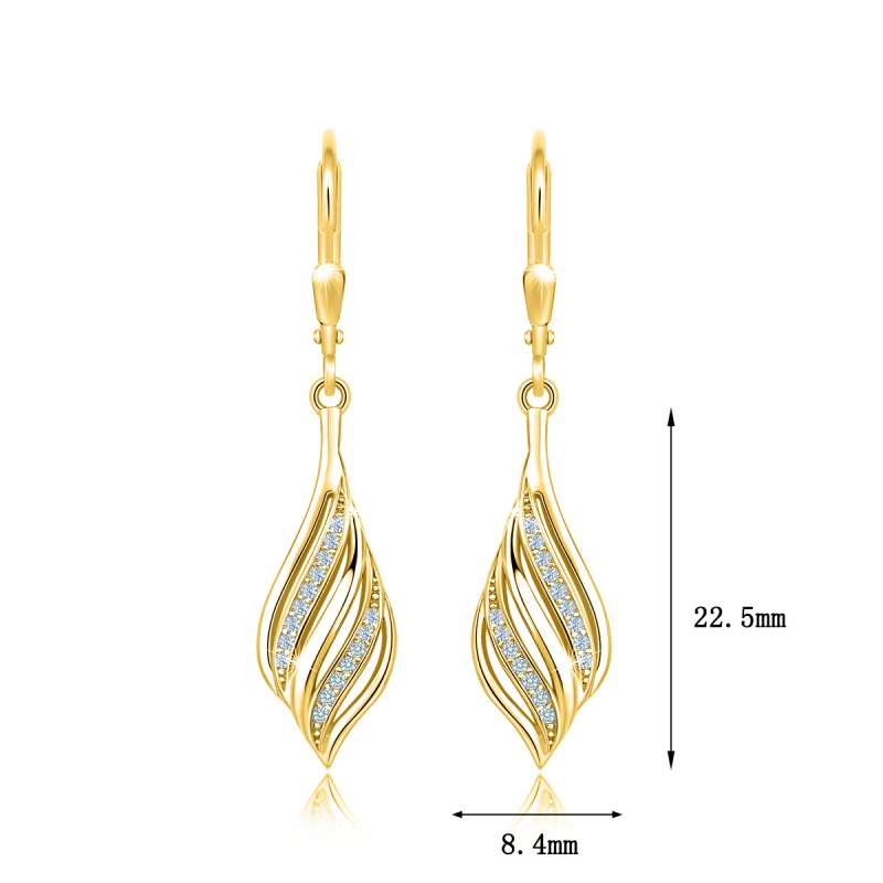 Srebrne kolczyki wiszące kolczyki srebro próba 925 pozłacane oryginalne